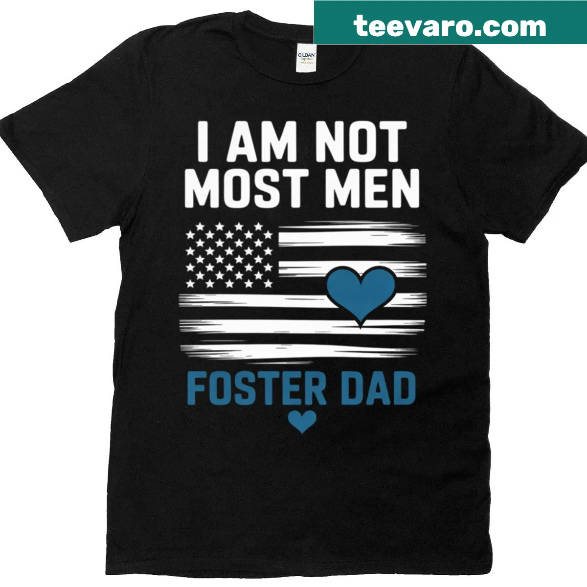Heartfelt T-shirt for foster dads celebrating their role — on a men's t-shirt