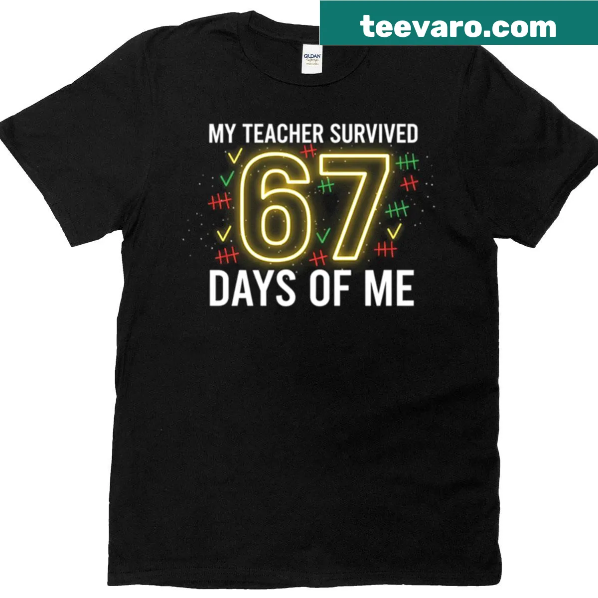 Teacher survival meme shirt with vintage aesthetic and humorous design — on a men's t-shirt