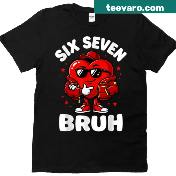 Funny Valentine's Day T-shirt for boys with 'Bruh' and the number 67