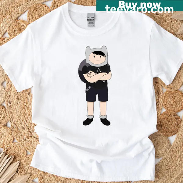 T-shirt featuring an edgy Gothic design of a character named Finn