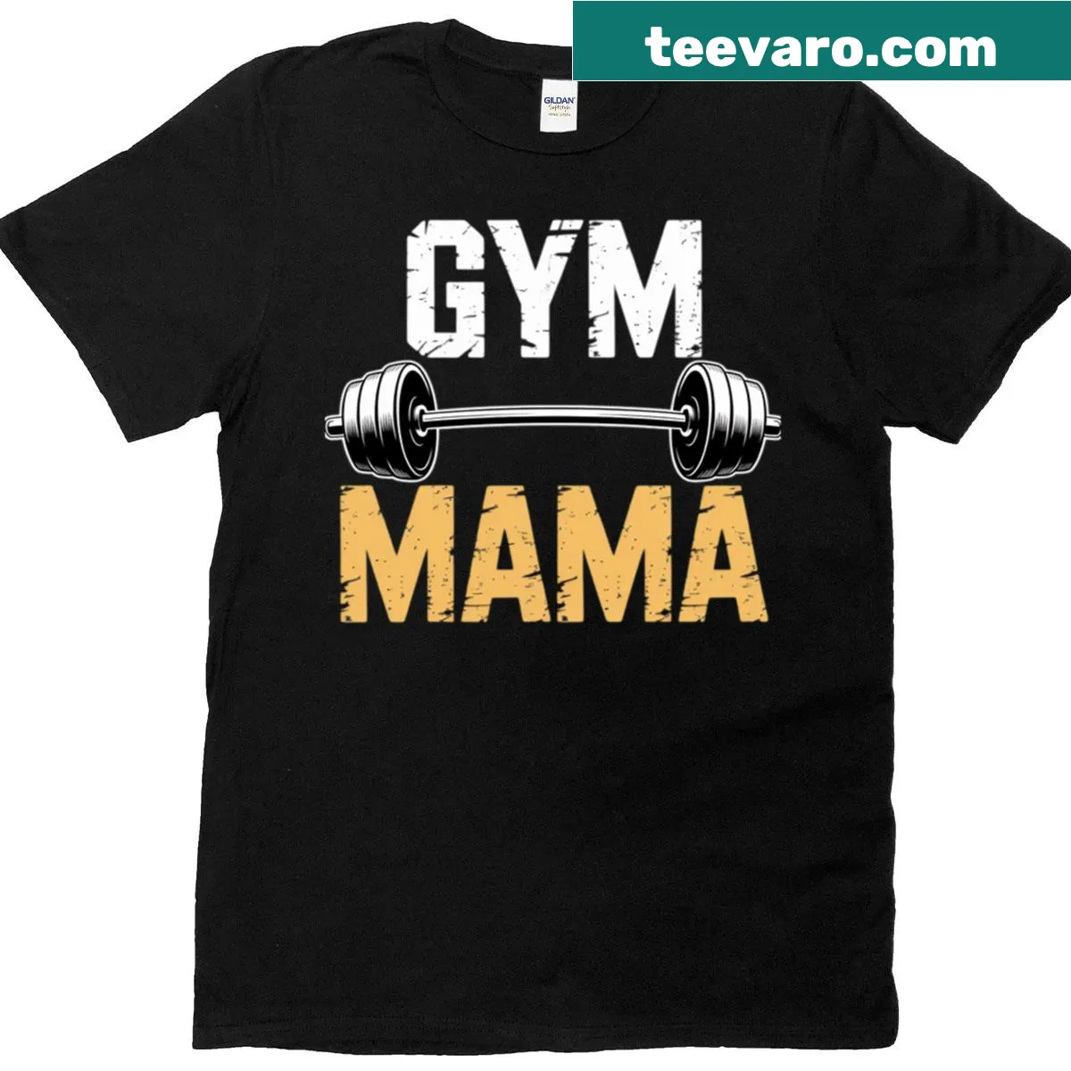 Empowering T-shirt for gym moms with a weightlifting theme — on a men's t-shirt