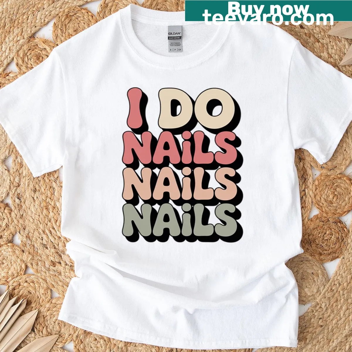 T-shirt for nail artists featuring a fun phrase — on a men's t-shirt