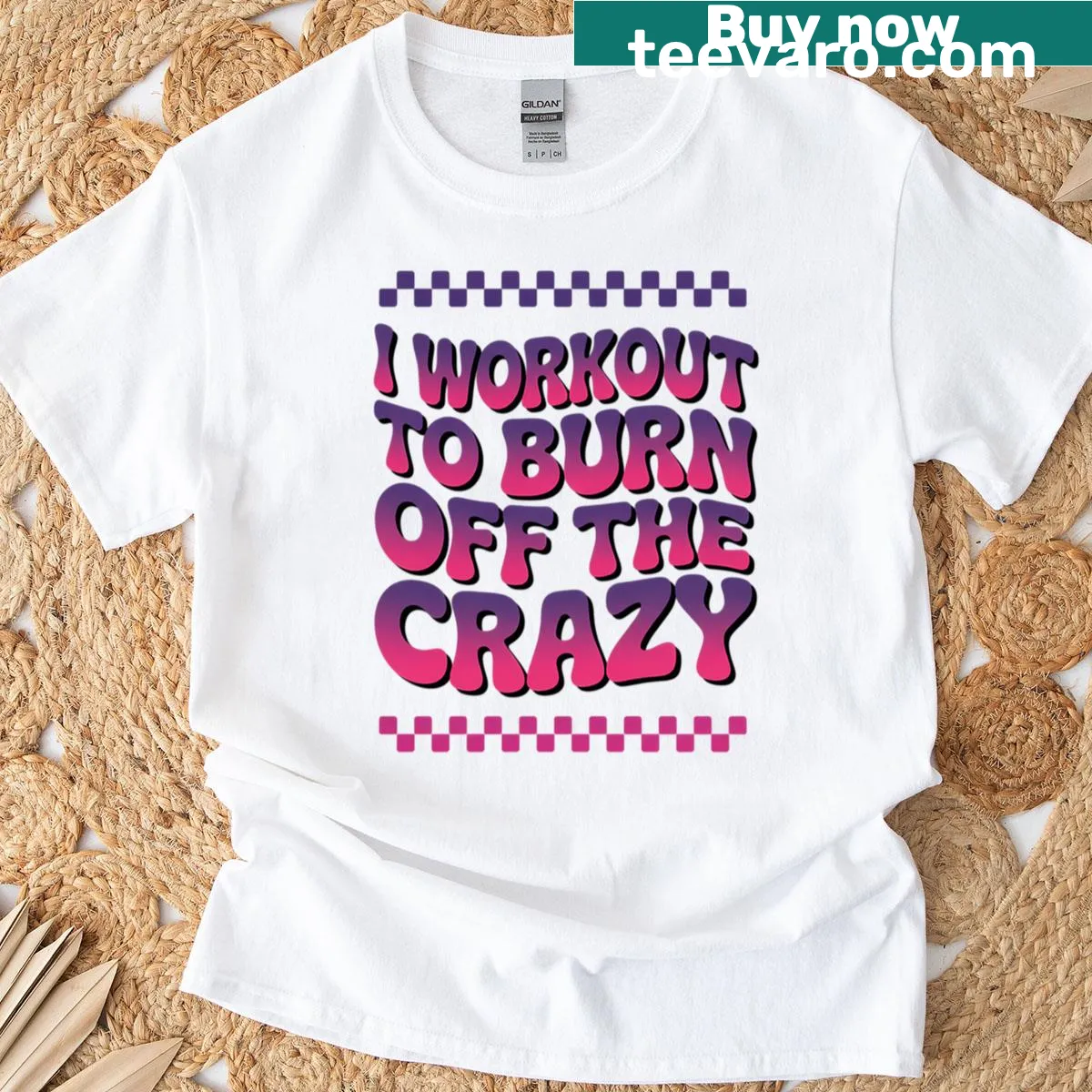Inspirational women's gym t-shirt with motivational text — on a men's t-shirt