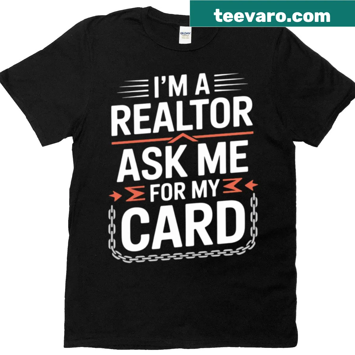 Fun realtor t-shirt with a catchy slogan — on a men's t-shirt