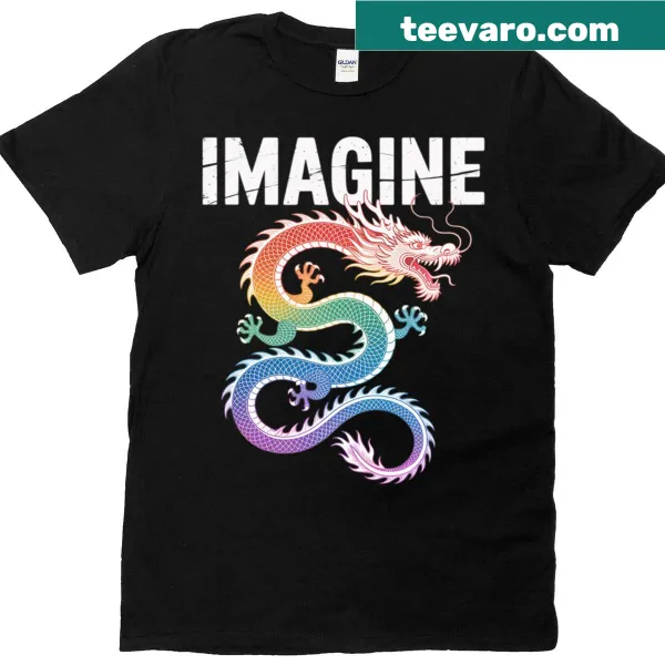 Illustrated fantasy dragon t-shirt inviting imagination