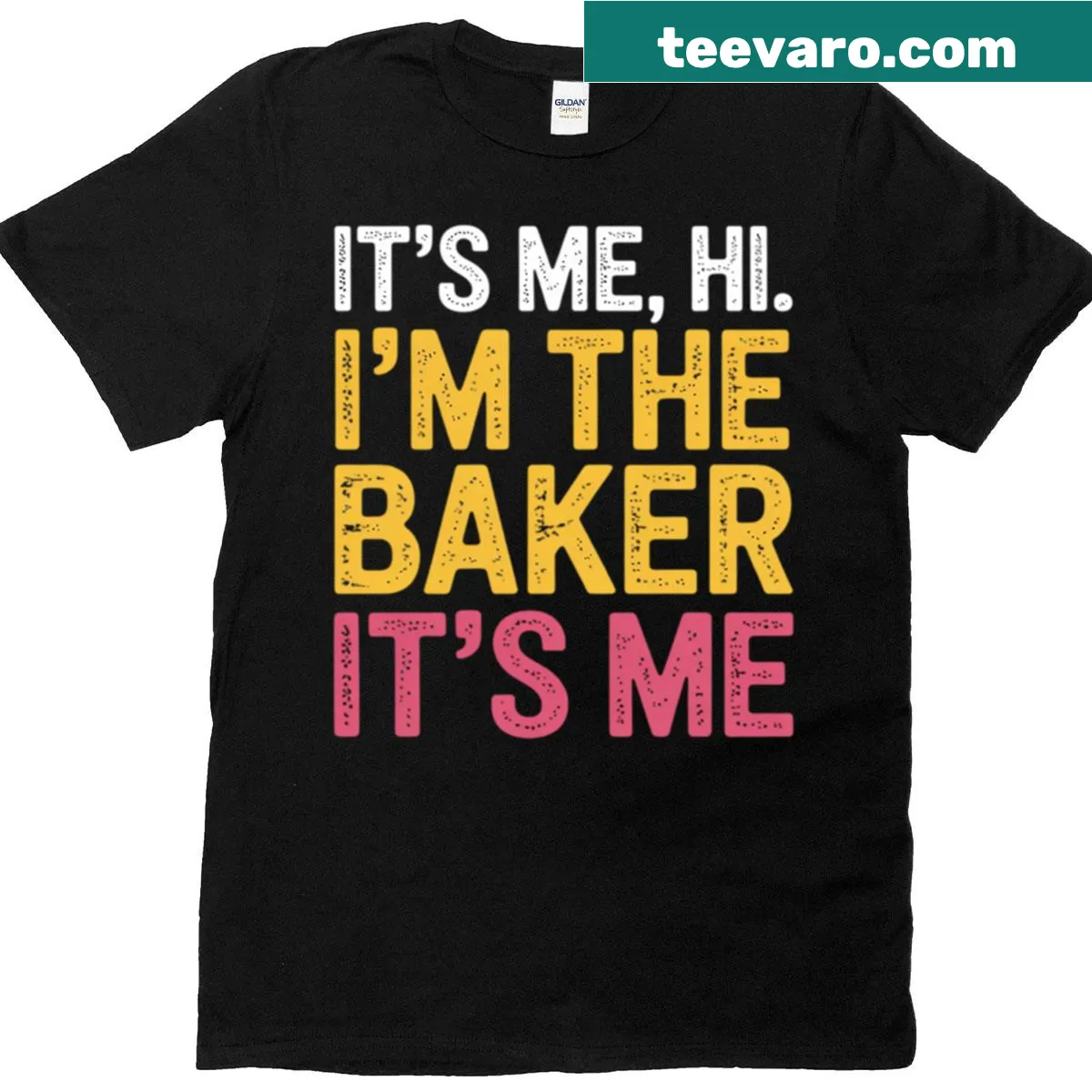 Funny women's baking t-shirt with baker slogan — on a men's t-shirt