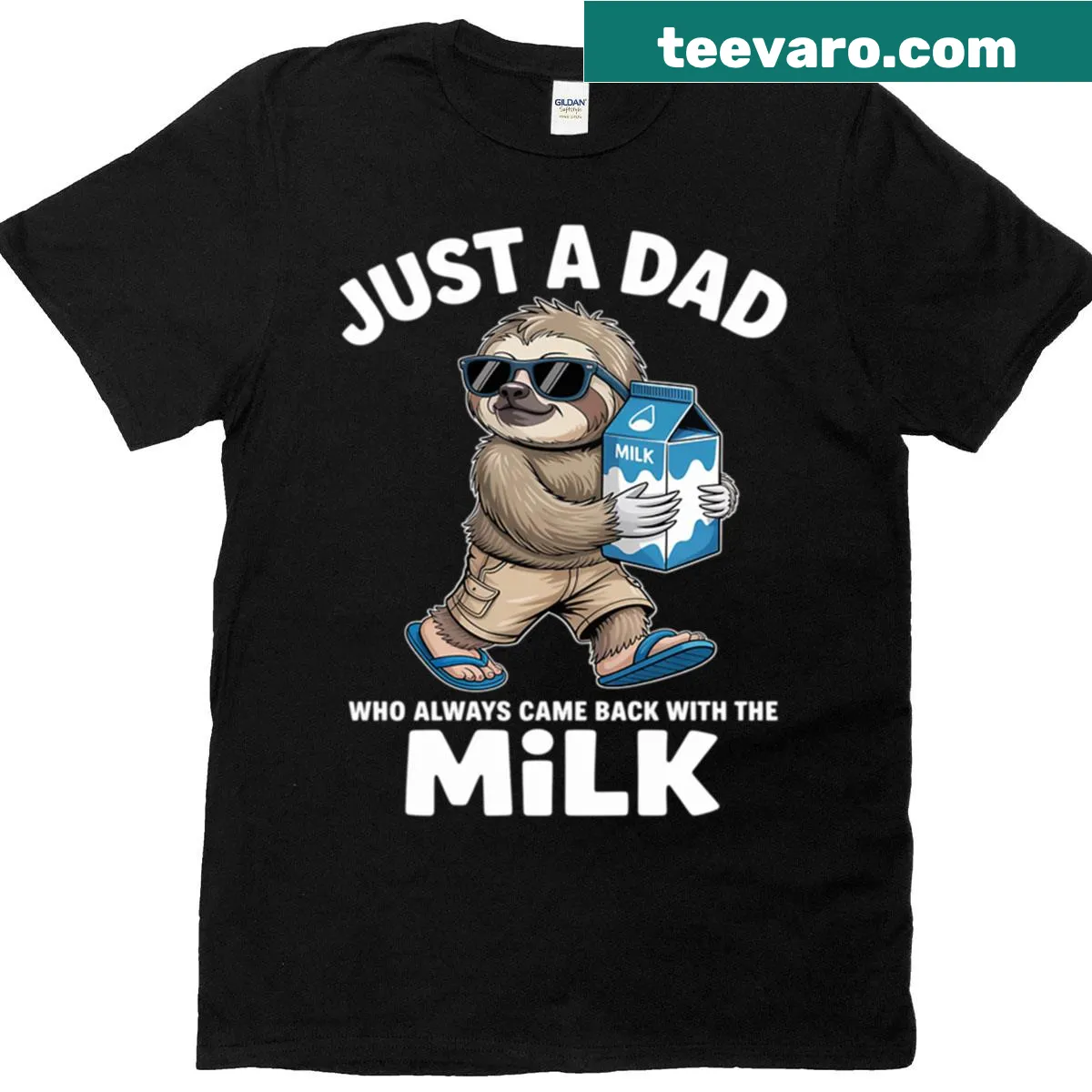 Funny dad t-shirt featuring a sloth meme — on a men's t-shirt