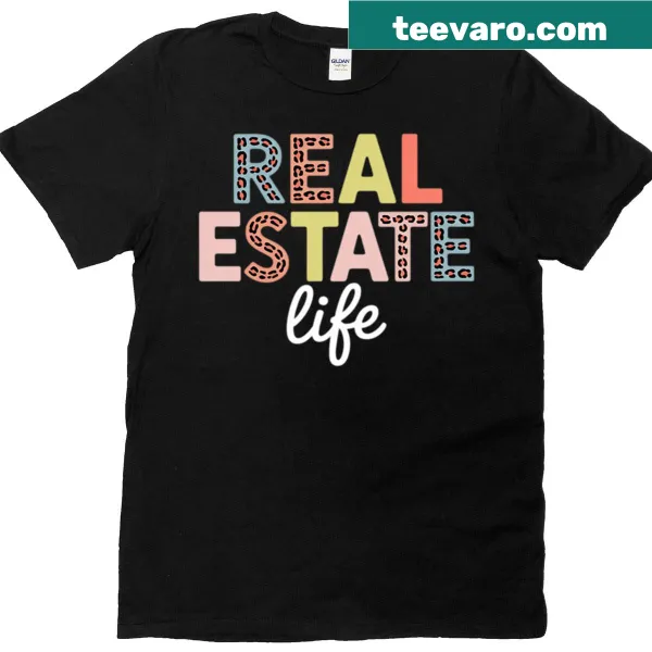 Leopard-themed T-shirt for real estate agents and brokers