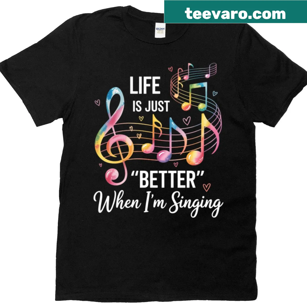 T-shirt celebrating the joy of singing acapella with a fun phrase — on a men's t-shirt