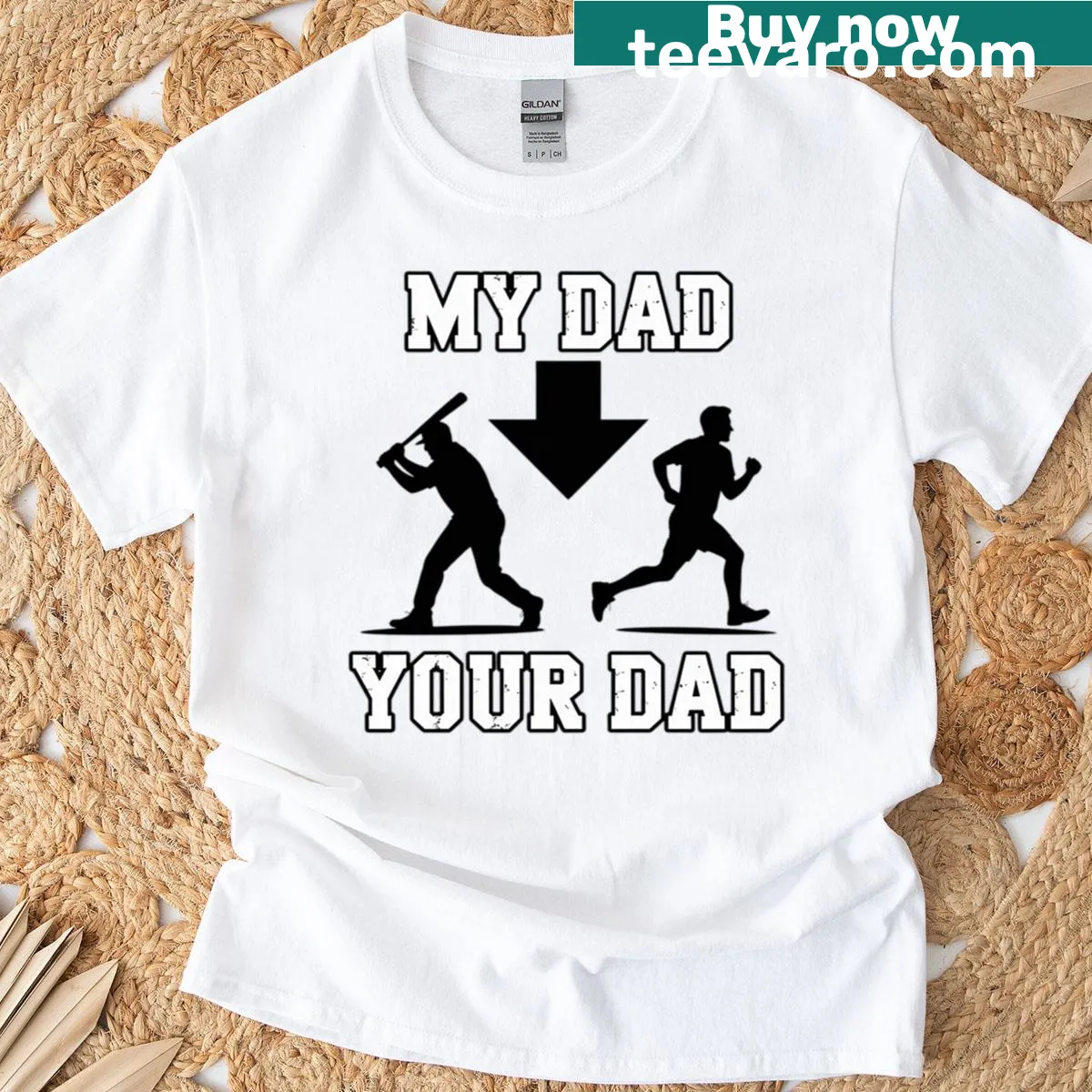 Firefighter-themed T-shirt with a proud dad message — on a men's t-shirt
