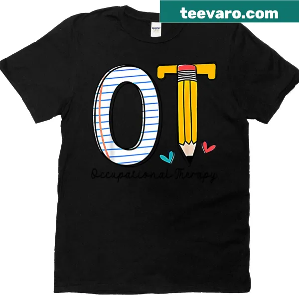 Occupational Therapy themed t-shirt with pencil graphic