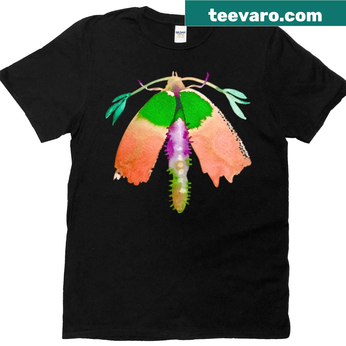 Illustration of a pet moth on a T-shirt — on a men's t-shirt