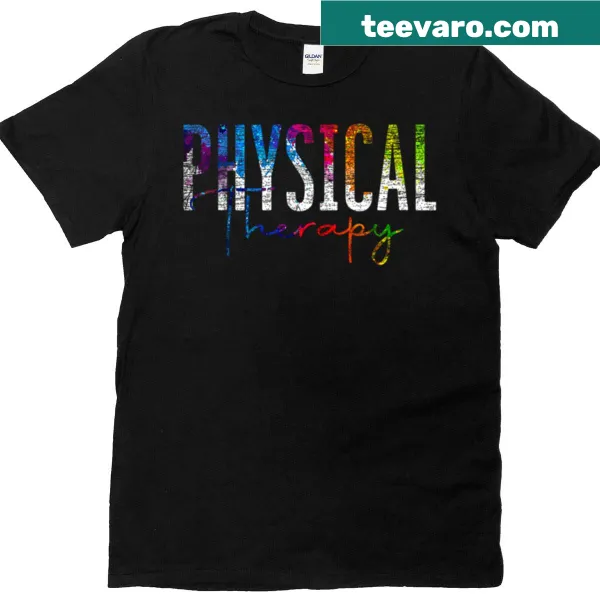 Healthcare T-shirt with bold Physical Therapy Therapist text