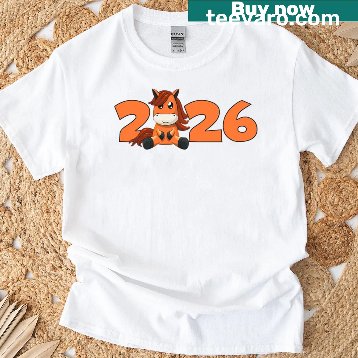 Illustration of a horse for Year of the Horse on a T-shirt — on a men's t-shirt
