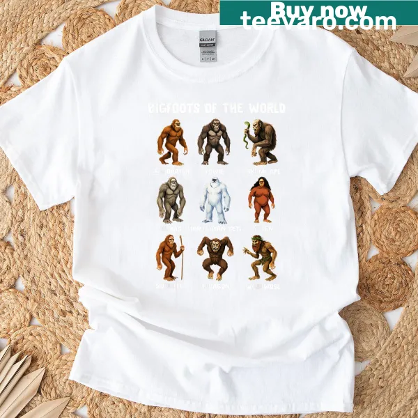 Funny illustrations of Bigfoots from around the world