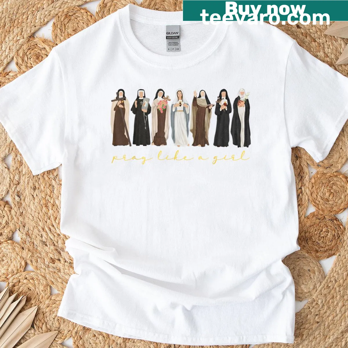 T-shirt with inspirational message about prayer and faith. — on a men's t-shirt