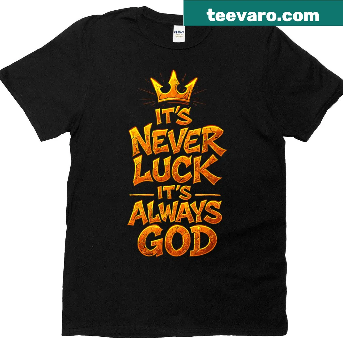 T-shirt featuring a religious quote about faith and belief — on a men's t-shirt