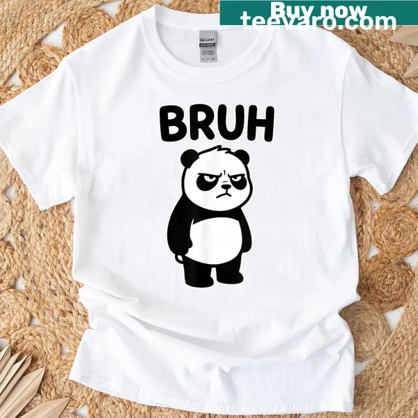 Cute cartoon panda wearing sunglasses on a funny T-shirt