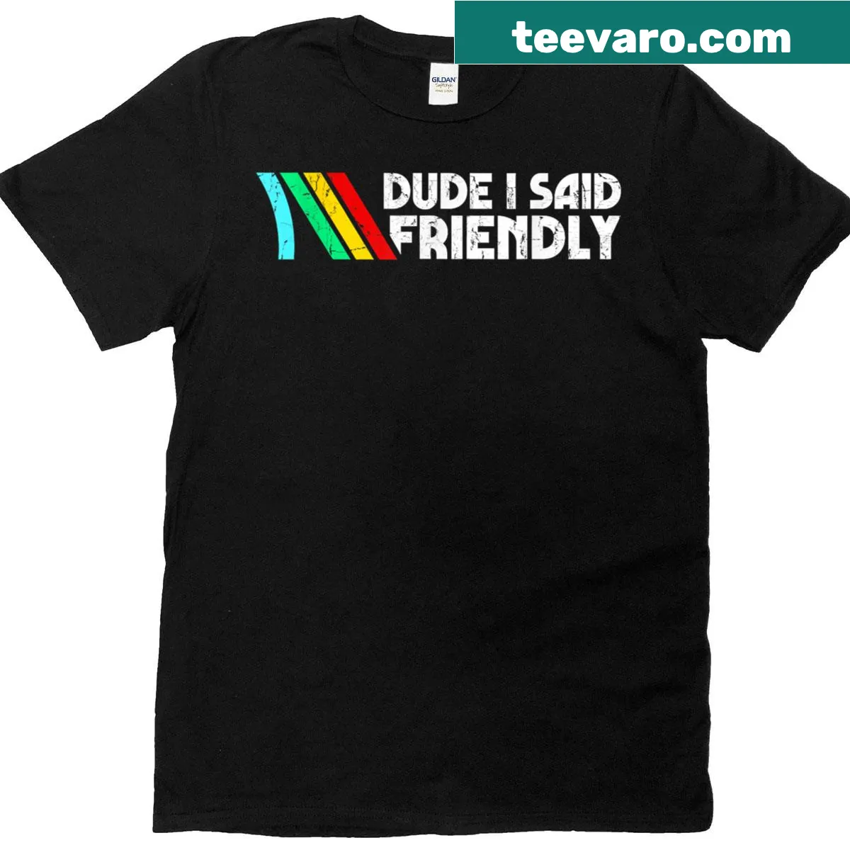 Vintage-style T-shirt with humorous gaming quote for friendly gamers. — on a men's t-shirt