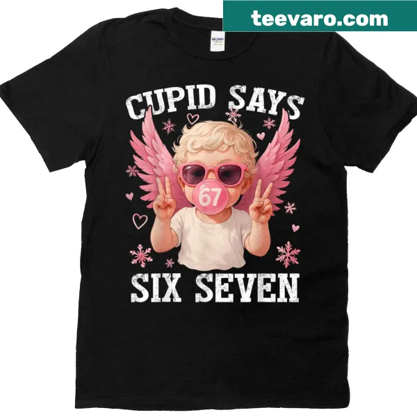 Funny Valentine's Day t-shirt with Cupid and heart meme design