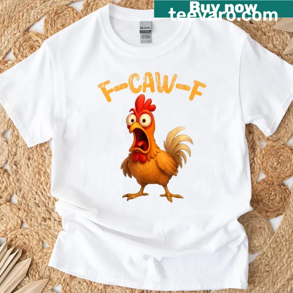 Funny chicken quote t-shirt with humorous typography design