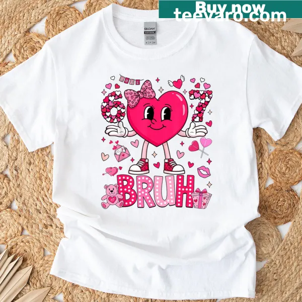 Funny meme typography with hearts on a t-shirt