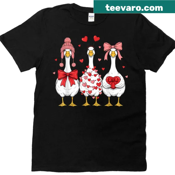 Funny Valentine's Day T-shirt with 'Silly Goose' text