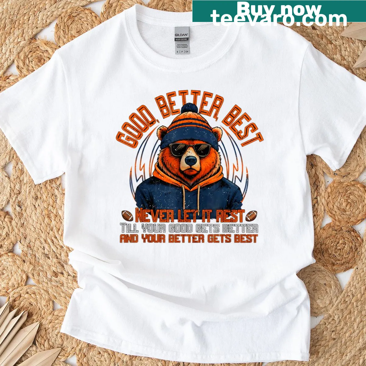 Motivational quote graphic on T-shirt — on a men's t-shirt
