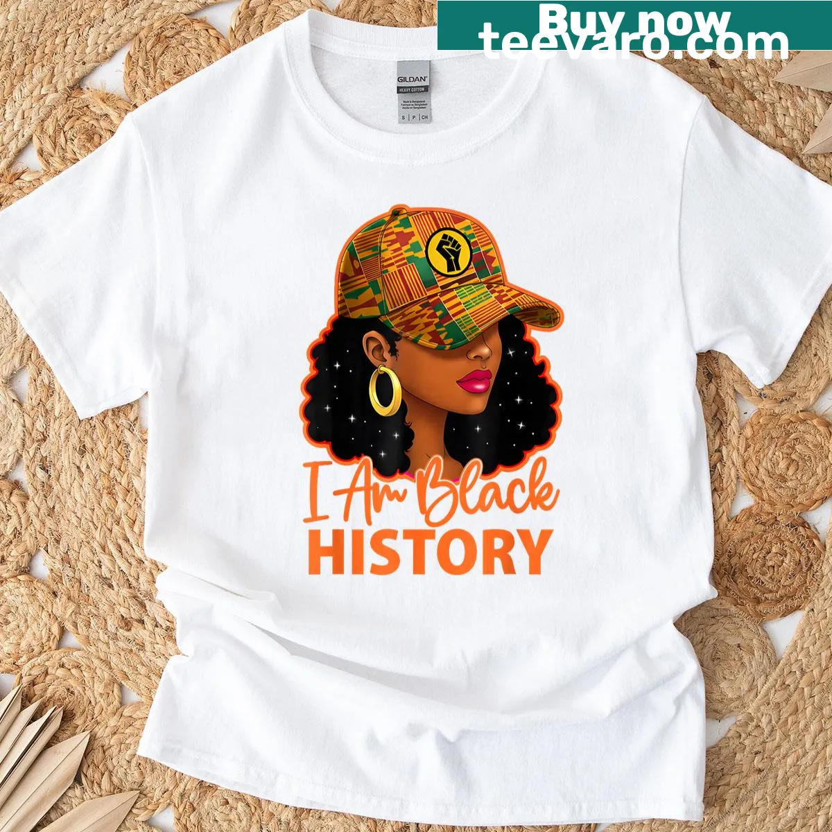 Proud Black History Month t-shirt for women with empowering message — on a men's t-shirt