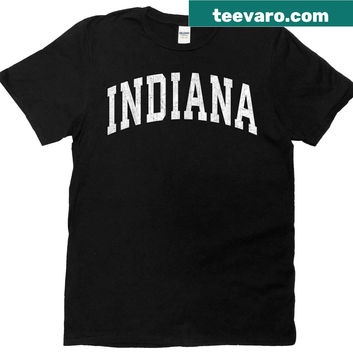 Vintage athletic t-shirt celebrating Indiana sports style — on a men's t-shirt