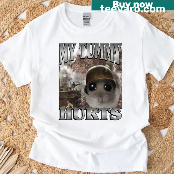 Funny hamster meme t-shirt with a cartoon hamster