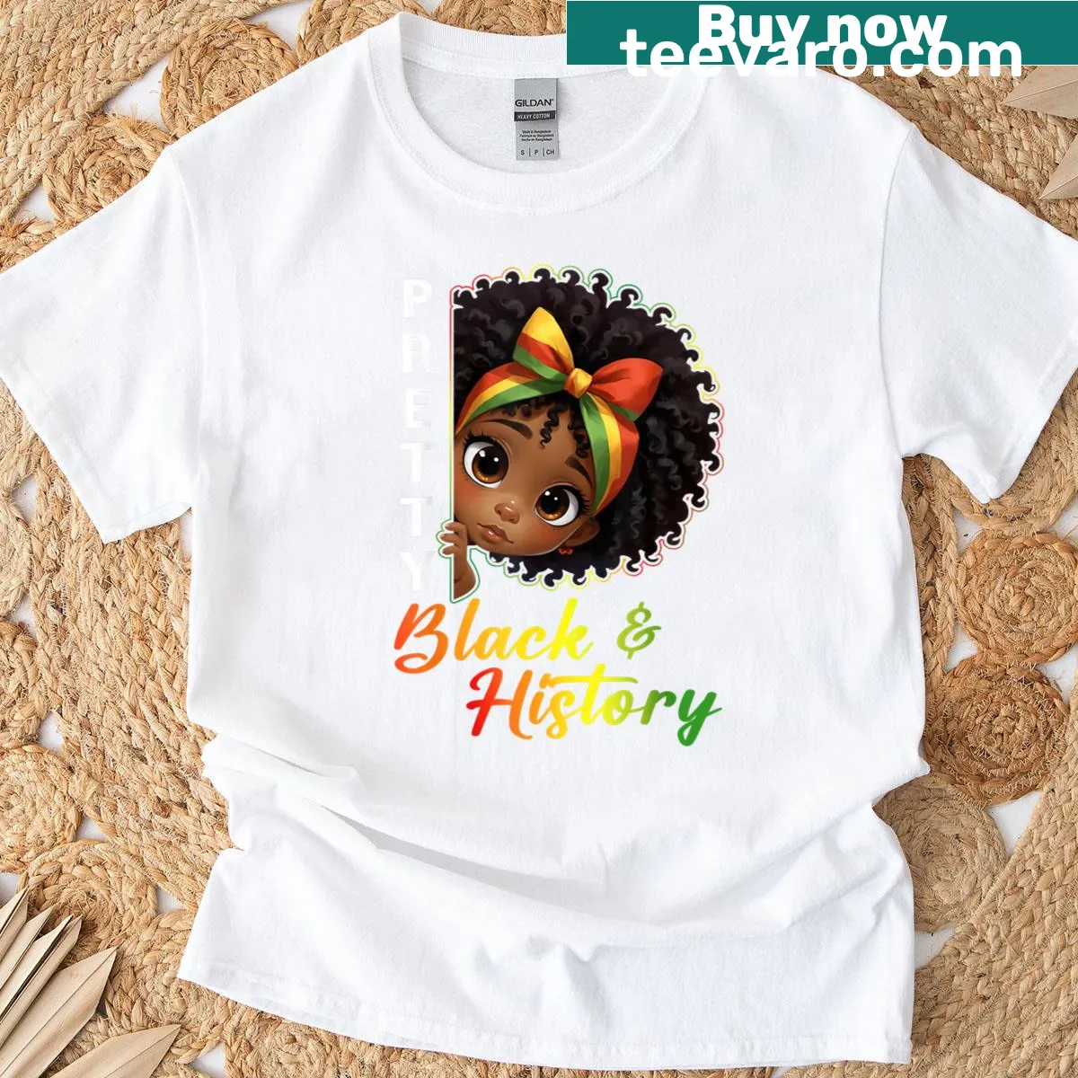 Empowering typography design for African American girls — on a men's t-shirt
