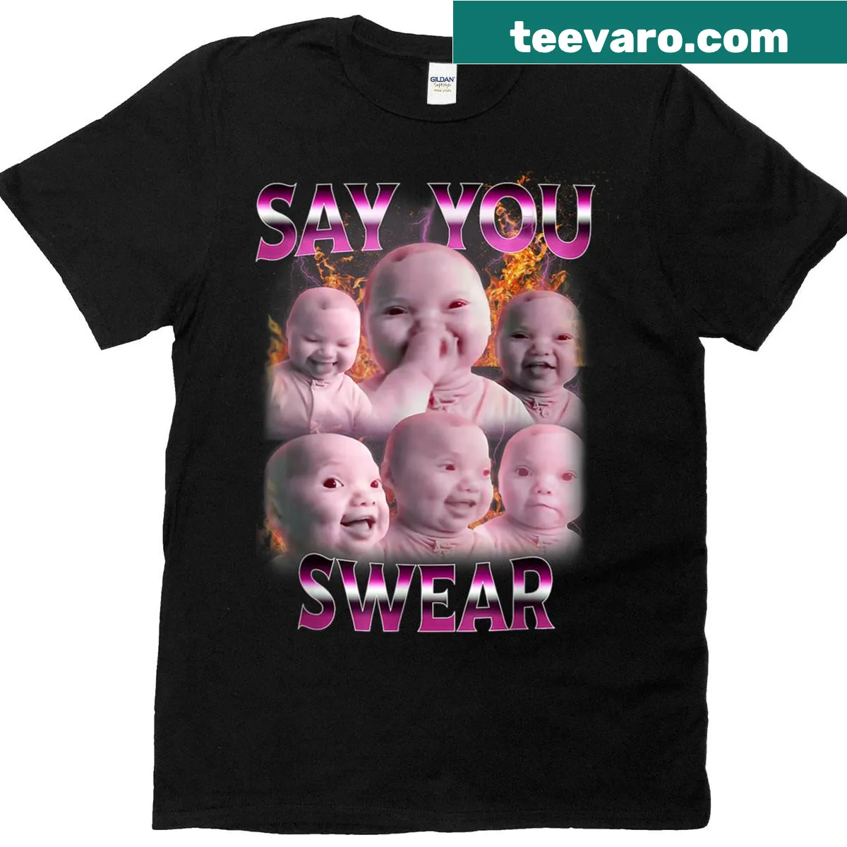 Retro-style baby T-shirt designed for young children — on a men's t-shirt