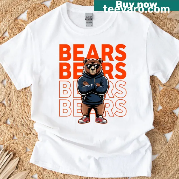 Retro bear graphic on a fun T-shirt suitable for all ages