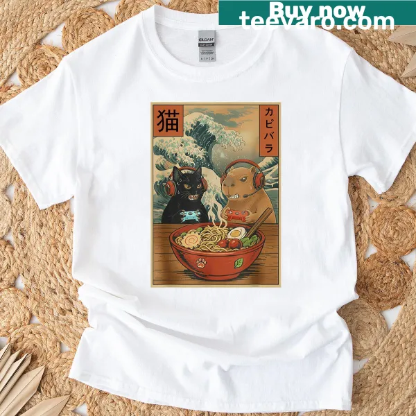 Retro-inspired design reflecting Japanese culture on a T-shirt