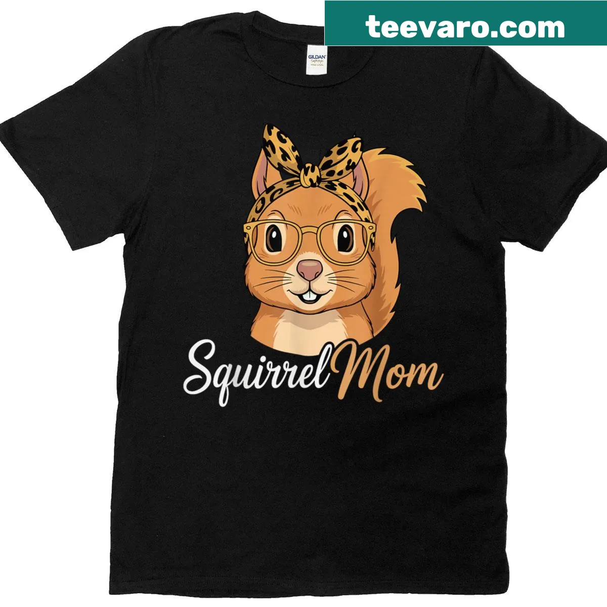 T-shirt featuring a charming design that celebrates squirrel moms with playful graphics. — on a men's t-shirt