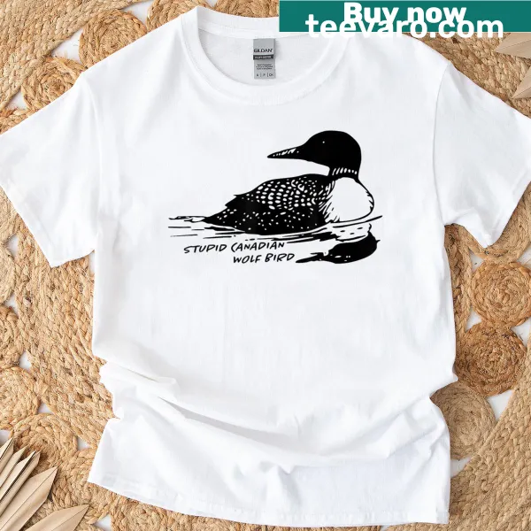 Funny Canadian wolf bird T-shirt design for couples