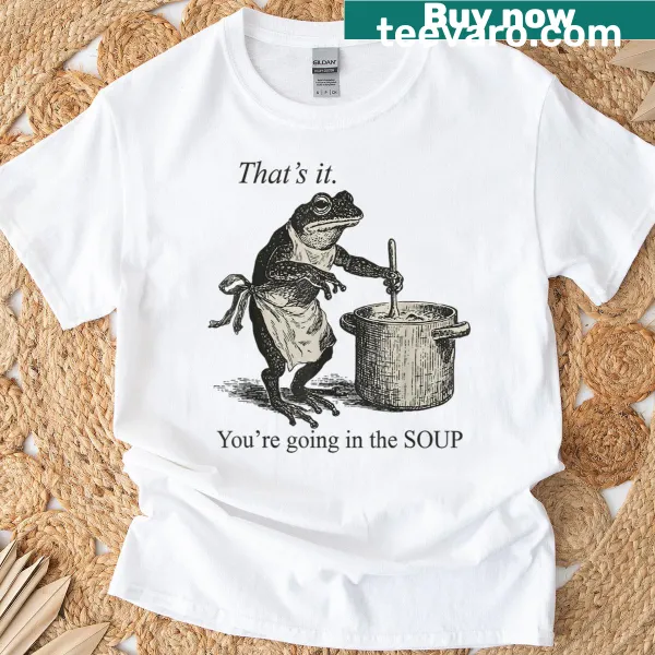 Sarcastic T-shirt featuring a humorous frog meme phrase
