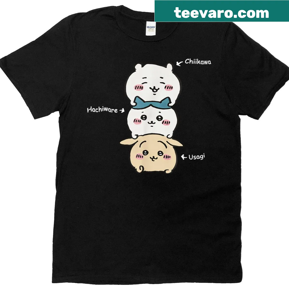 Chikawa meme illustration on a playful toilet-themed T-shirt — on a men's t-shirt