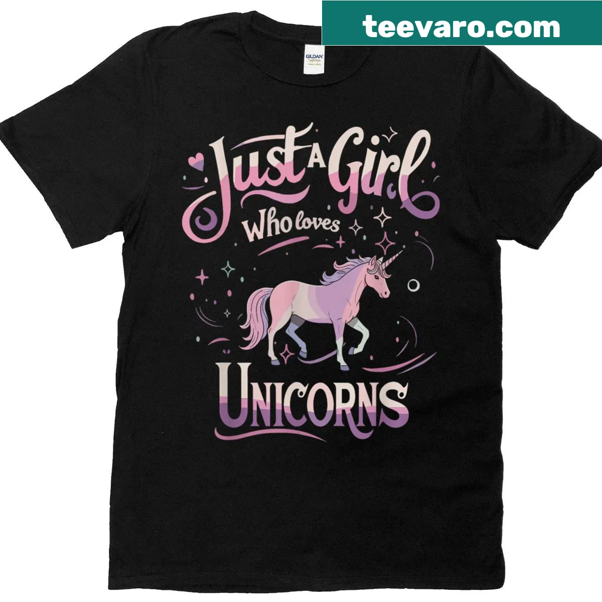 Cute Unicorn illustration on a versatile T-shirt — on a men's t-shirt
