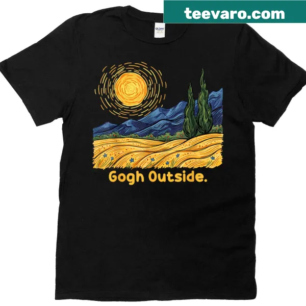 Vintage Gogh inspired graphic T-shirt for art lovers