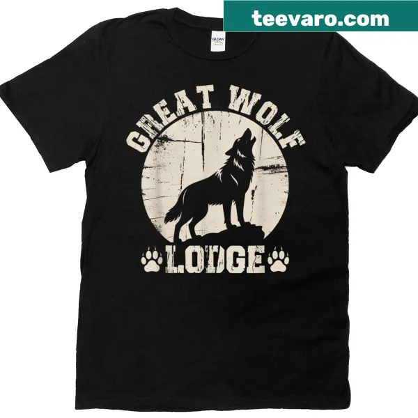 Graphic t-shirt featuring Great Wolf Lodge and nature theme