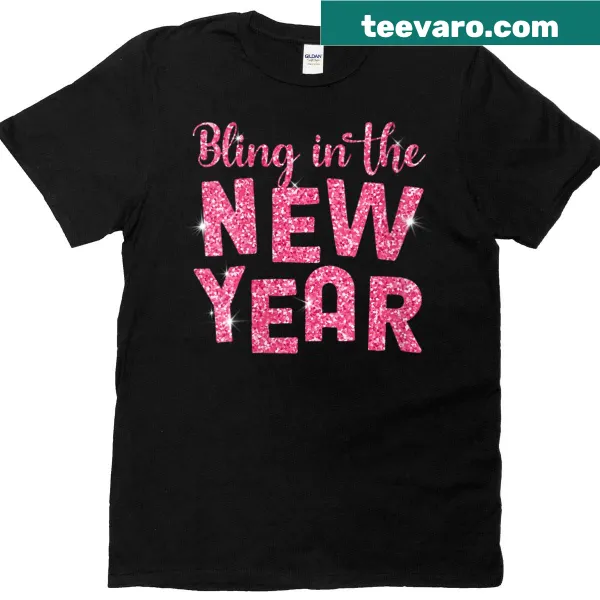 New Year matching family T-shirt with typography design