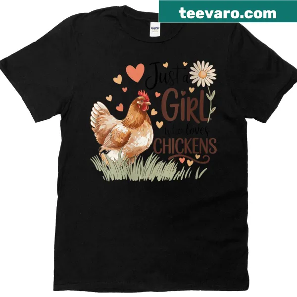 Cute t-shirt for women expressing love for chickens