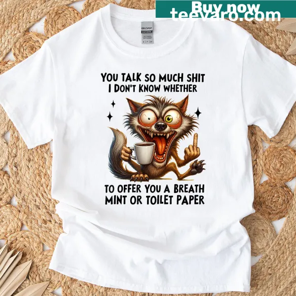 Bold T-shirt with a humorous phrase about conversation