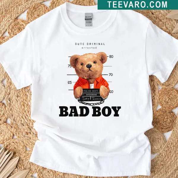 Funny teddy bear t-shirt featuring a mischievous bear design