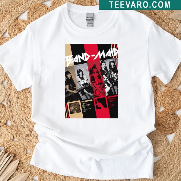 Artistic T-shirt featuring a tribute to a popular music band