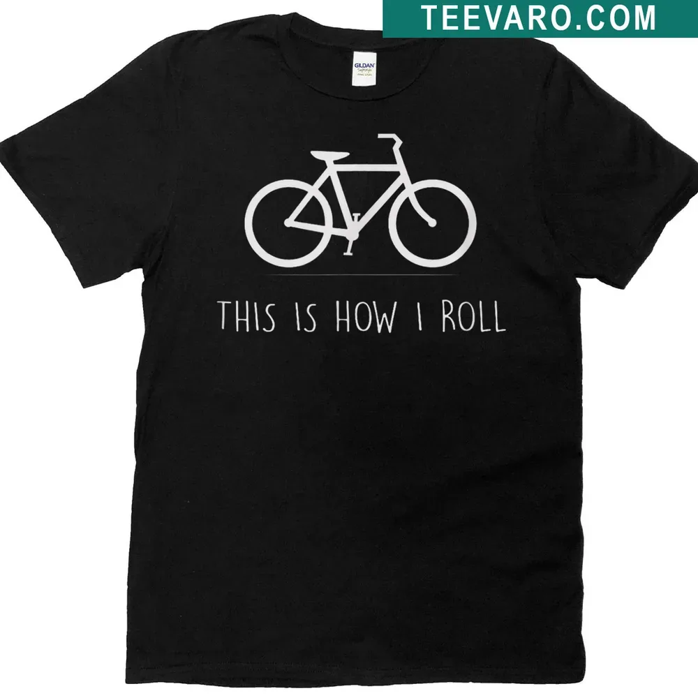 Humorous typography T-shirt featuring a clever cycling saying — on a men's t-shirt