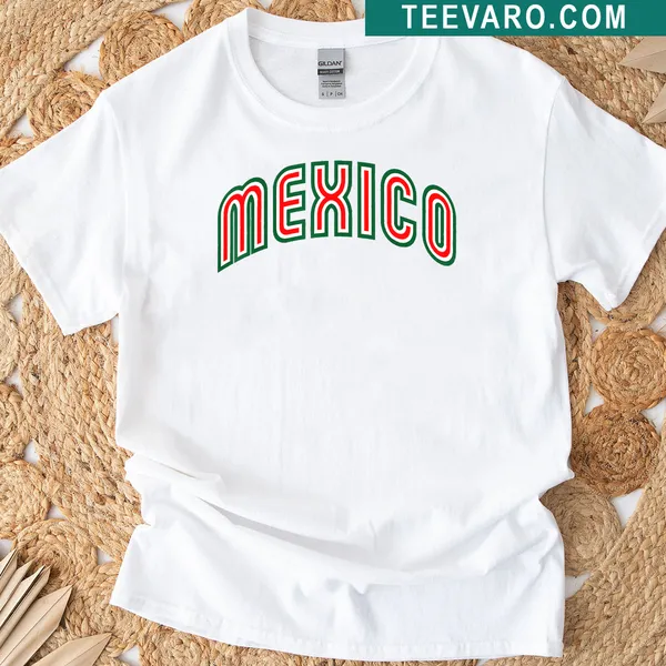 Vintage-style t-shirt featuring the Mexico flag in a distressed design