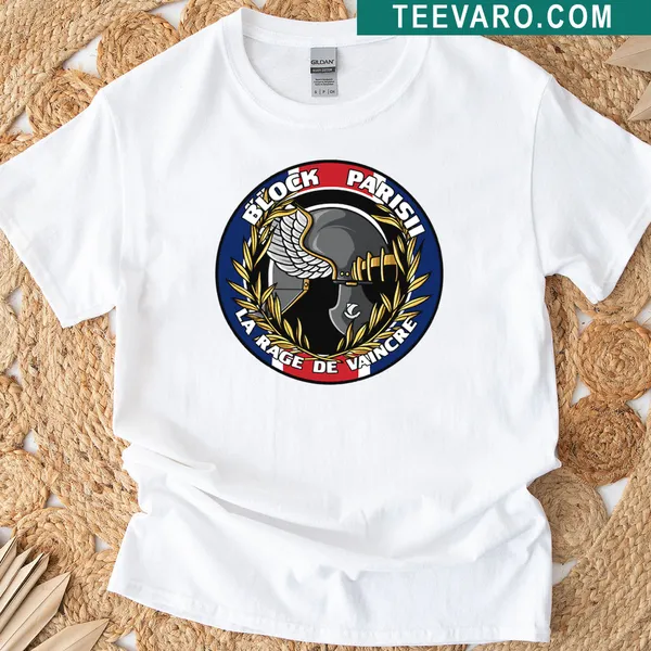 T-shirt featuring bold typography with the phrase La Rage De Vaincre.